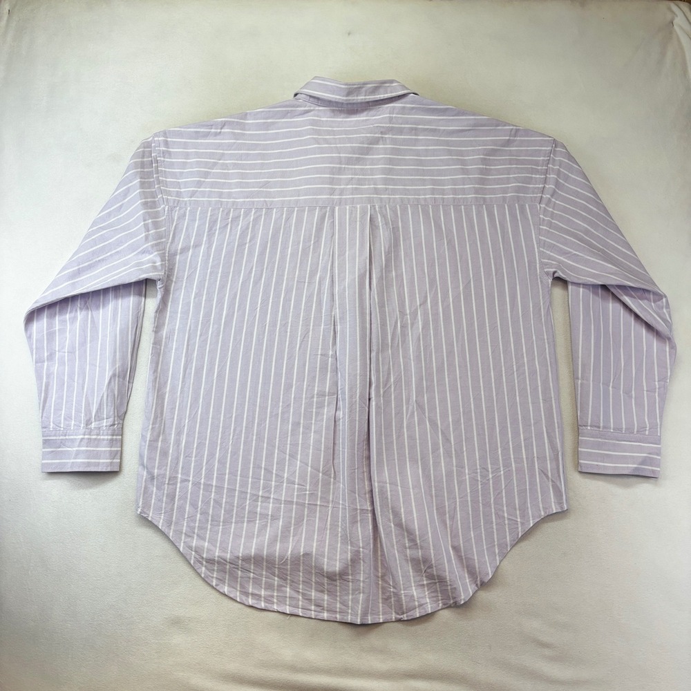 Beachlunchlounge Sydney Shirt Women XL Lilac Breeze‎ Striped Button Down New - Picture 6 of 10